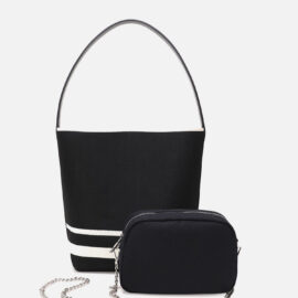 Black & White Two-Piece Shoulder Bag Set