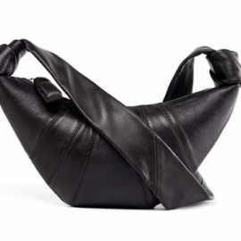 Black Knot Shoulder Bag – Modern Sculpted Design